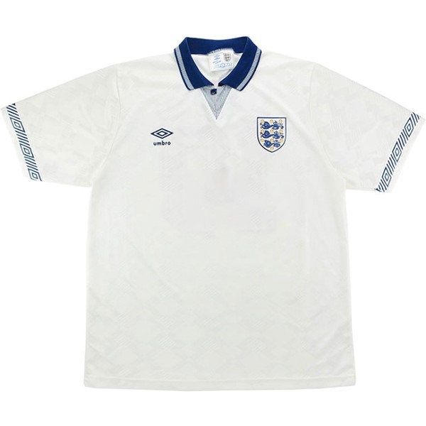 Thailande Maillot Football Angleterre Domicile Retro 1990 Blanc